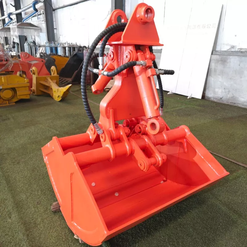 Clamshell-bak met dubbele cilinder voor graafmachines