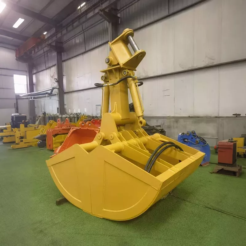 Graafmachine-grijperbak voor materiaaloverslag