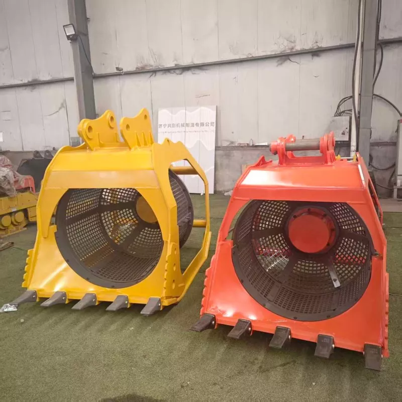 Hydraulisch aangedreven roterende zeefbak